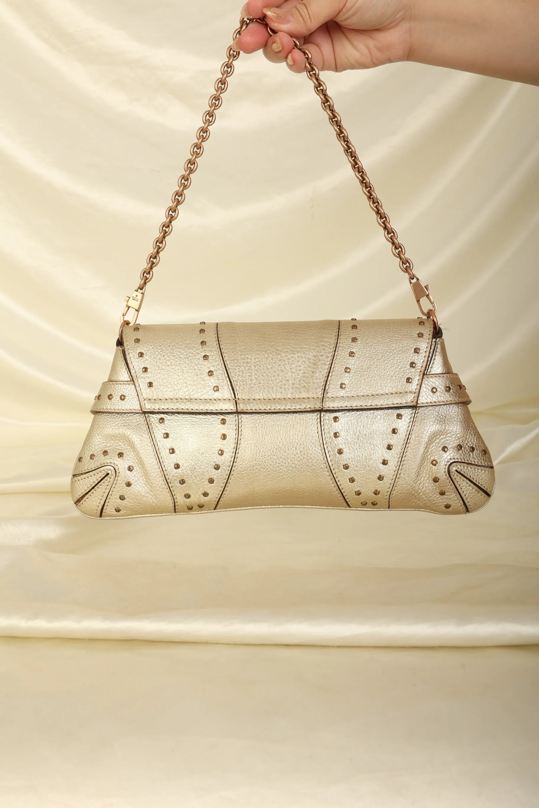 Rare Gucci Metallic Horsebit Pochette